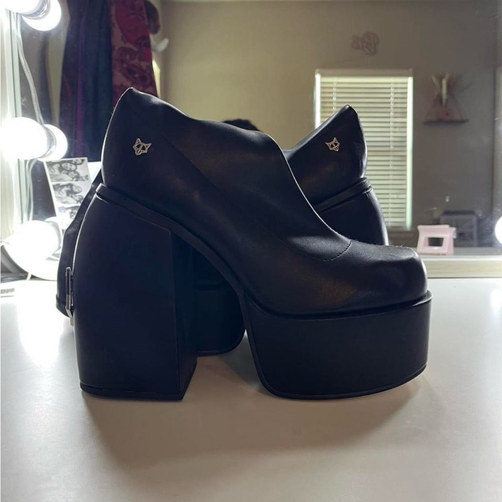 Naked Wolfe Black Platform Shoes